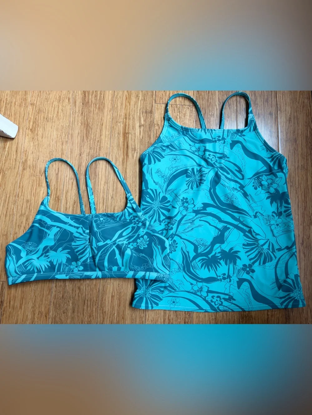 Athleta Girl Surf Dream Tankini Top and bikini top Size XL/14